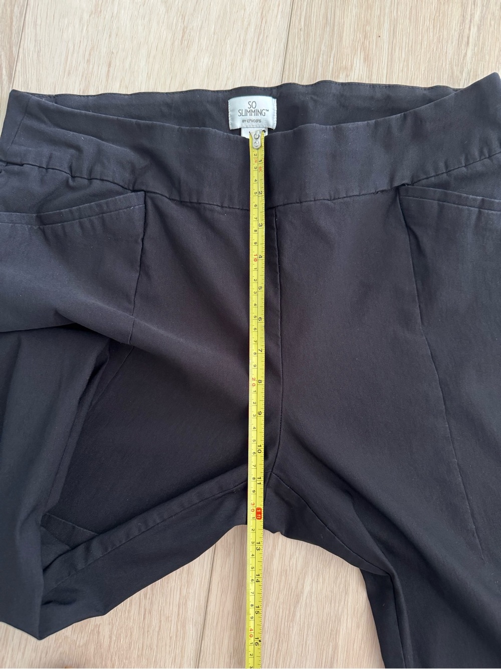 Chico’s So Slimming black womens dress pants size 3 / 16 US flat front stretch - Picture 8 of 14